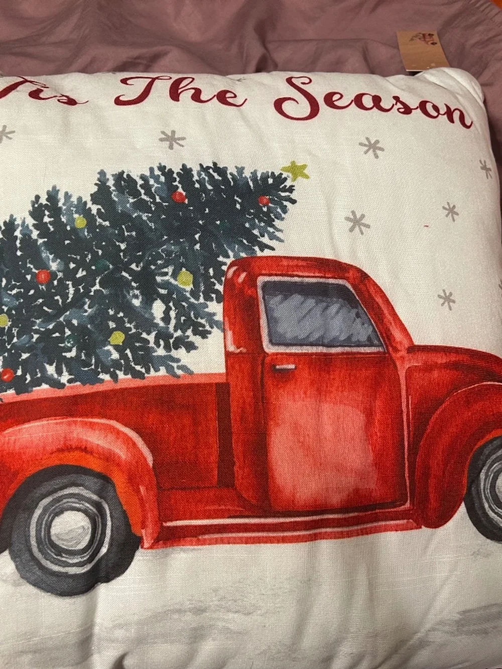 Set of 2 Farmhouse Christmas Pillows NWT